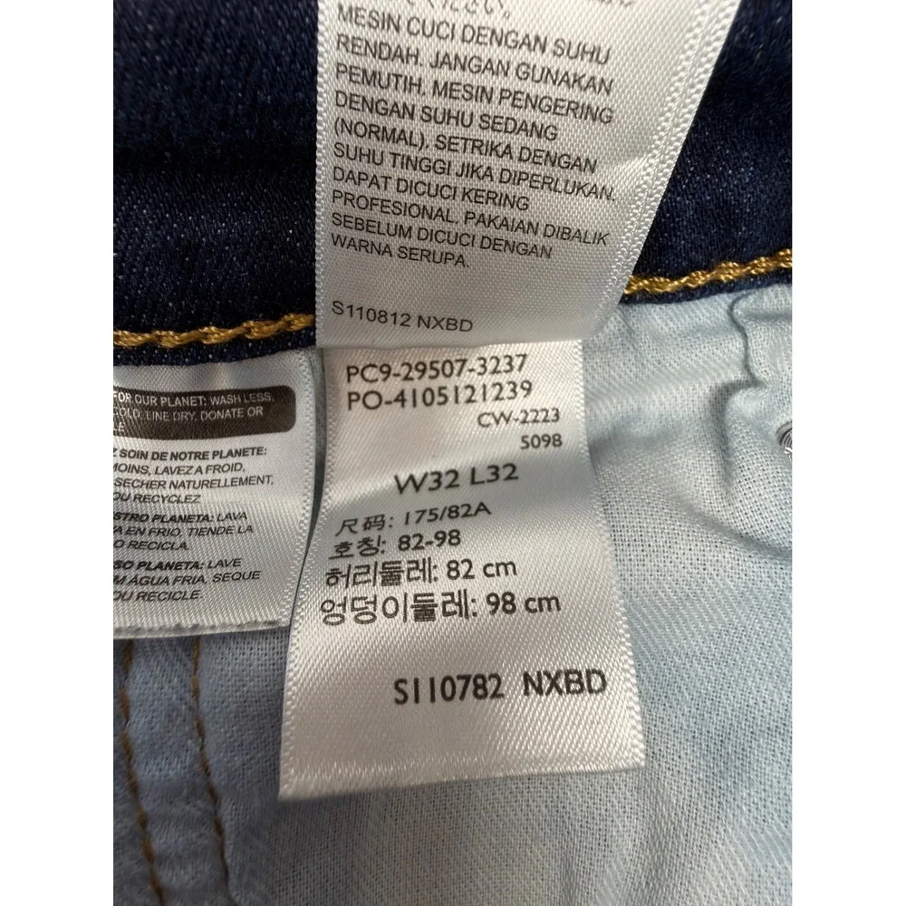 Levi's 502 Taper Fit Men's Jeans W32 L32 Dark Wash Denim Stretch 29507-3237‎